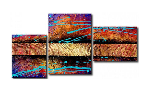 Texture Painting, 3 Piece Wall Art, Abstract Acrylic Paintings, Hand Painted Artwork, Acrylic Painting Abstract-HomePaintingDecor