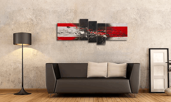 Large Paintings for Living Room, Abstract Acrylic Painting, Simple Modern Art, 5 Piece Wall Painting, Modern Wall Art Paintings-HomePaintingDecor