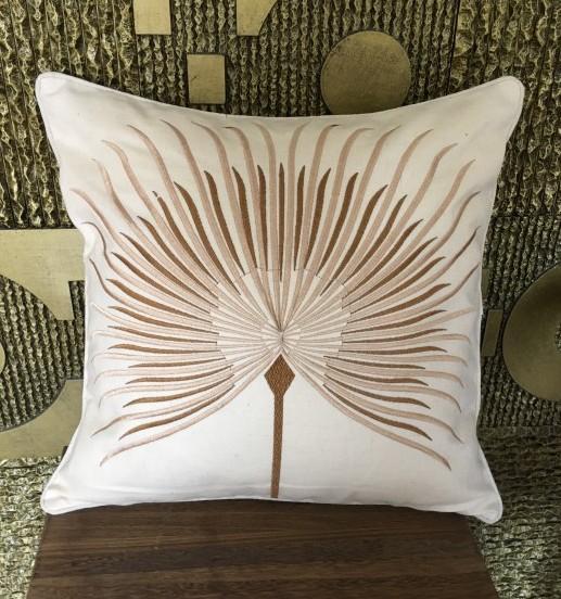 Cotton Throw Pillows, Embroider Decorative Throw Pillow, Modern Sofa Pillows, Thow Pillows for Couch-HomePaintingDecor