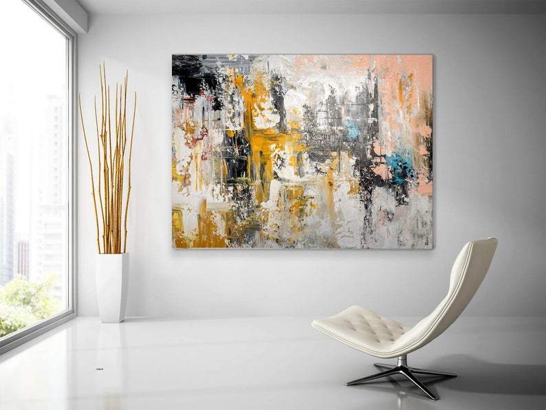 Huge Modern Wall Art Painting, Large Contemporary Abstract Artwork, Acrylic Painting for Living Room-HomePaintingDecor