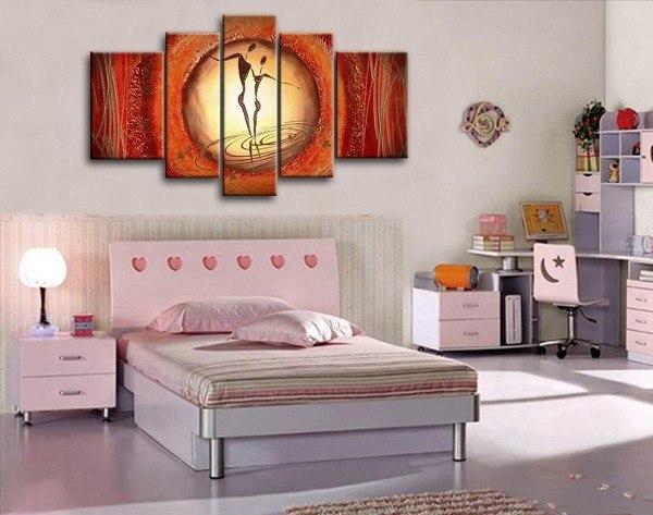 Extra Large Wall Art, Abstract Figure Painting, Bedroom Canvas Painting, Buy Art Online-HomePaintingDecor