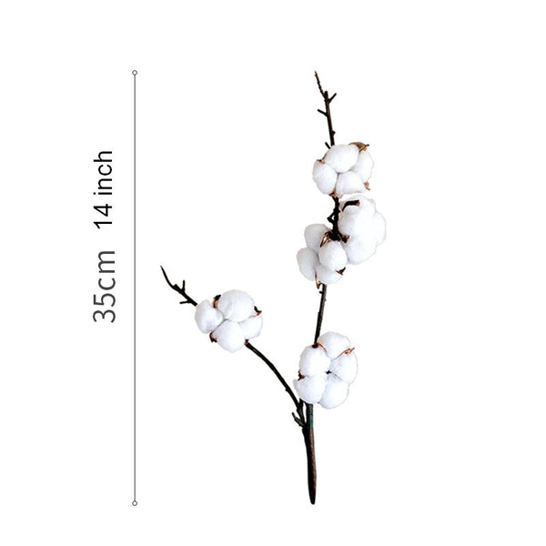 Cotton Branch, Table Centerpiece, Spring Artificial Floral for Dining Room, Bedroom Flower Arrangement Ideas, Simple Modern Flower Arrangement Ideas for Home Decoration-HomePaintingDecor