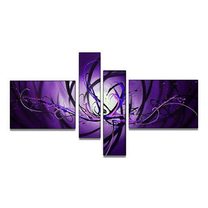 Bedroom Wall Art Paintings, Abstract Art on Sale, Purple and Blue Canvas Painting, Simple Modern Abstract Paintings, Buy Art Online-HomePaintingDecor