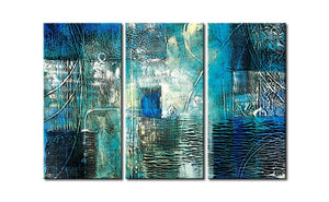 Texture Painting, Contemporary Art Painting, 3 Piece Wall Painting, Modern Acrylic Paintings, Bedroom Wall Art-HomePaintingDecor