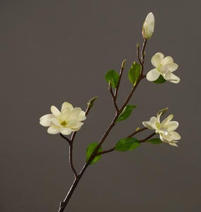 Artificial White Magnolia Stem, Artificial Flower, Silk Flowers, Flux Flowers, Artificial Floral-HomePaintingDecor