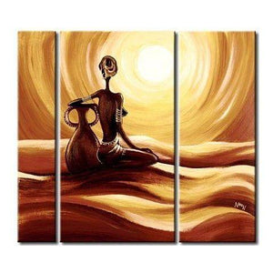 African Woman Painting, Bedroom Wall Art Paintings, Large Painting for Sale, Acrylic Canvas Paintings-HomePaintingDecor