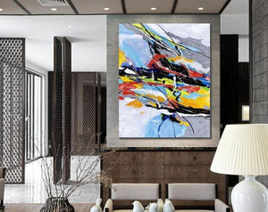 Wall Art Paintings, Hand Painted Acrylic Painting, Modern Abstract Painting, Extra Large Paintings for Living Room-HomePaintingDecor