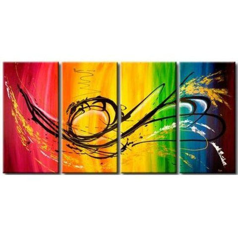 Simple Abstract Art, Dancing Lines Painting, Extra Large Painting for Sale, Dining Room Canvas Paintings, Contemporary Abstract Paintings-HomePaintingDecor