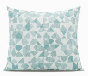 Modern Sofa Pillows, Geometric Blue Decorative Throw Pillows, Contemporary Square Modern Throw Pillows for Couch, Abstract Throw Pillow for Interior Design-HomePaintingDecor