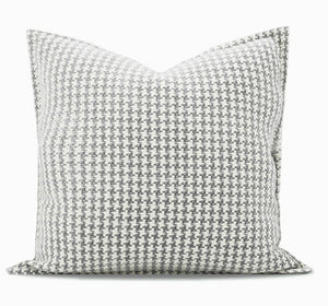 Gray Chequer Modern Sofa Pillows, Large Decorative Throw Pillows, Contemporary Square Modern Throw Pillows for Couch, Abstract Throw Pillow for Interior Design-HomePaintingDecor