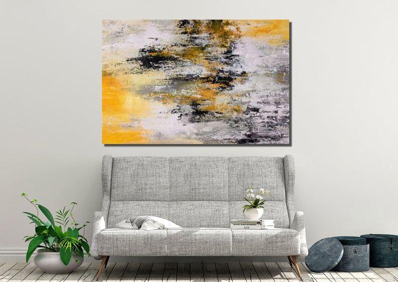 Acrylic Painting for Living Room, Modern Wall Art Painting, Large Contemporary Abstract Artwork-HomePaintingDecor
