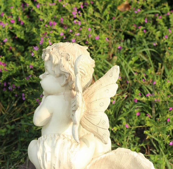 Large Angel Flowerpot, Resin Statue for Garden, Creative Modern Statue for Garden Ornaments, Villa Outdoor Decor Gardening Ideas-HomePaintingDecor