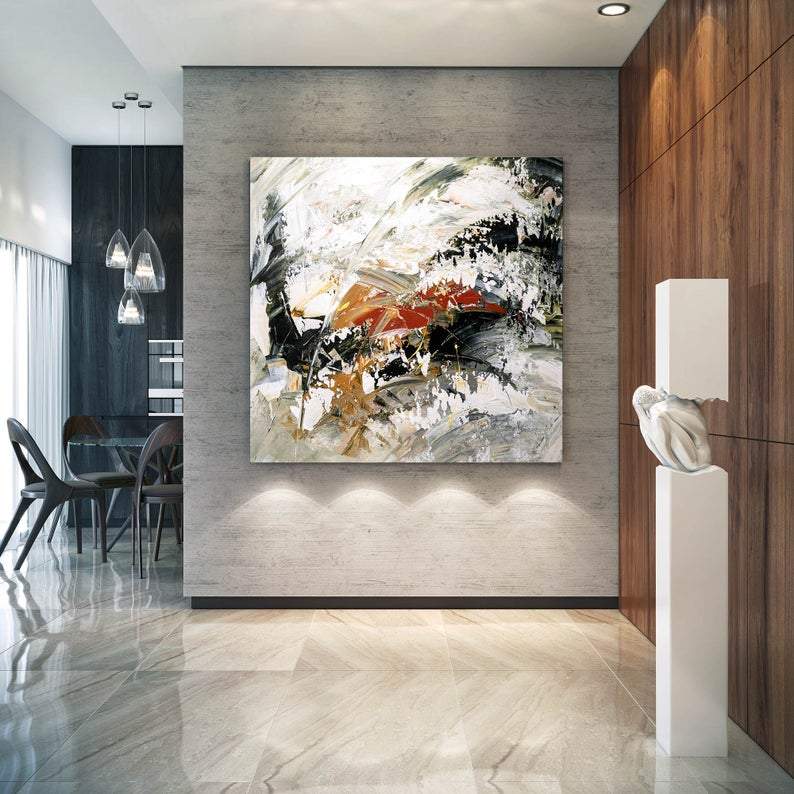 Huge Wall Paintings, Extra Large Paintings for Dining Room, Abstract Acrylic Wall Painting, Modern Canvas Painting, Living Room Wall Art Ideas-HomePaintingDecor