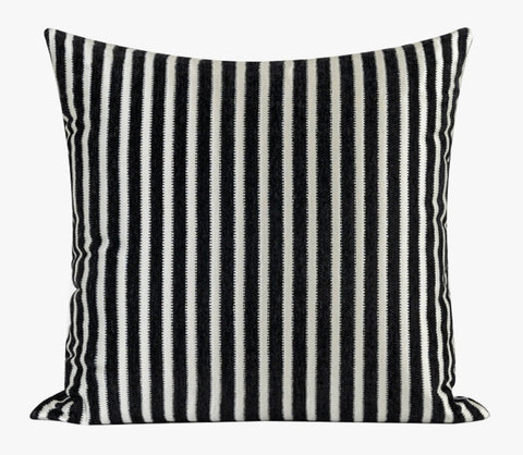 Simple Modern Sofa Throw Pillows, Black and White Stripe Abstract Contemporary Throw Pillow for Living Room, Modern Decorative Throw Pillows for Couch-HomePaintingDecor