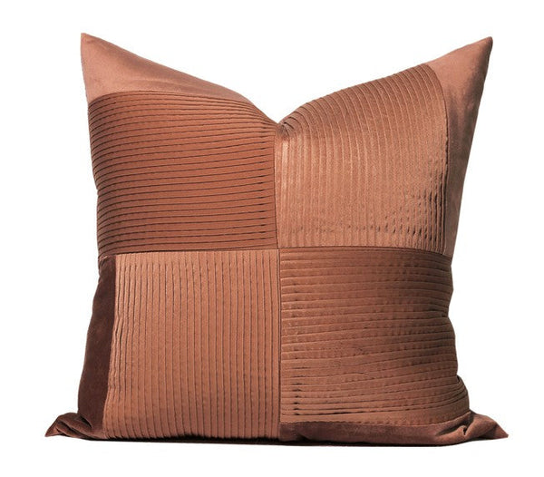 Large Modern Sofa Pillows, Decorative Modern Pillows for Couch, Brick Red Modern Pillows for Living Room, Contemporary Throw Pillows-HomePaintingDecor