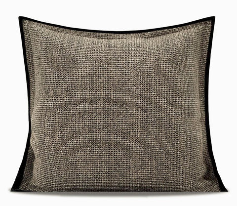 Large Grey Black Decorative Throw Pillows, Contemporary Square Modern Throw Pillows for Couch, Large Modern Sofa Pillows, Simple Throw Pillow for Interior Design-HomePaintingDecor