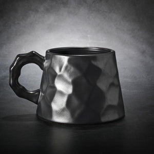 Ceramic Coffee Mug, Large Capacity Coffee Cups, Large Handmade Pottery Coffee Cup, Large Tea Cup, Black Coffee Cup-HomePaintingDecor