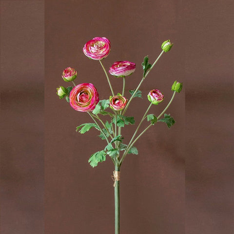 Flower Arrangement Ideas for Dining Room Table, Ranunculus Asiaticus Flowers, Simple Modern Floral Arrangement Ideas for Home Decoration, Spring Artificial Floral for Bedroom-HomePaintingDecor