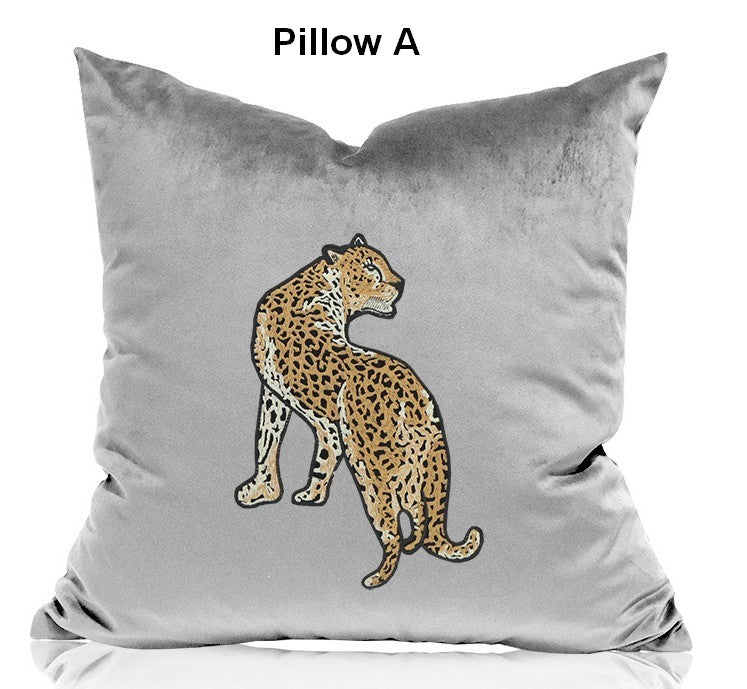 Cheetah Decorative Throw Pillows, Decorative Pillows for Living Room, Modern Sofa Pillows, Contemporary Throw Pillows-HomePaintingDecor