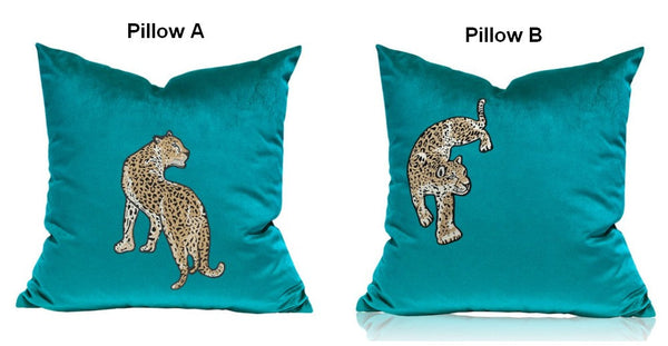 Decorative Pillows for Living Room, Modern Sofa Pillows, Cheetah Decorative Throw Pillows, Contemporary Throw Pillows-HomePaintingDecor