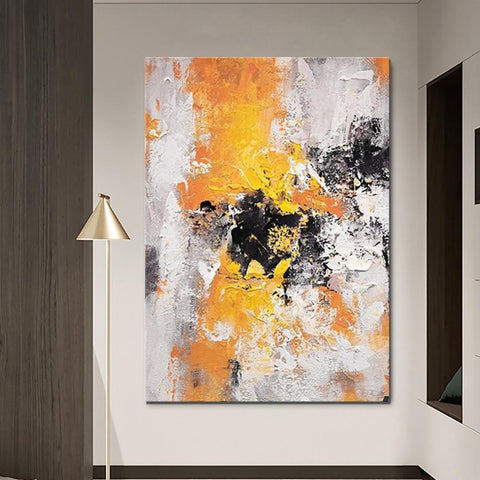 Abstract Acrylic Paintings for Living Room, Modern Contemporary Artwork, Buy Paintings Online, Heavy Texture Canvas Art-HomePaintingDecor