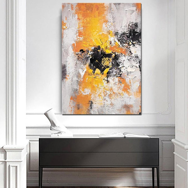 Abstract Acrylic Paintings for Living Room, Modern Contemporary Artwork, Buy Paintings Online, Heavy Texture Canvas Art-HomePaintingDecor