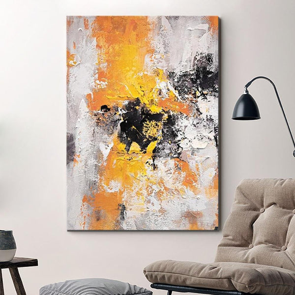 Abstract Acrylic Paintings for Living Room, Modern Contemporary Artwork, Buy Paintings Online, Heavy Texture Canvas Art-HomePaintingDecor