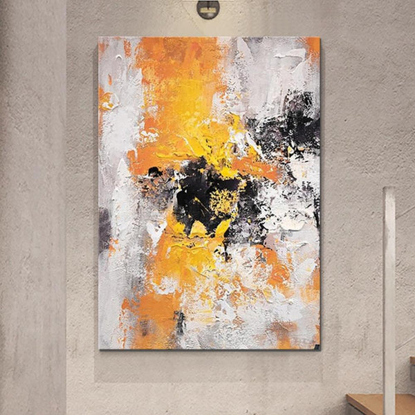 Abstract Acrylic Paintings for Living Room, Modern Contemporary Artwork, Buy Paintings Online, Heavy Texture Canvas Art-HomePaintingDecor