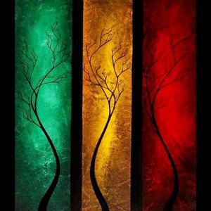 Hand Painted Canvas Painting, Tree Painting Acrylic, Abstract Painting Acrylic, Tree Paintings, Bedroom Wall Art Ideas, Hand Painted Canvas Art-HomePaintingDecor