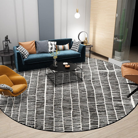 Dining Room Modern Rugs, Contemporary Modern Rugs in Bedroom, Round Modern Rugs in Living Room, Round Modern Rugs under Coffee Table-HomePaintingDecor