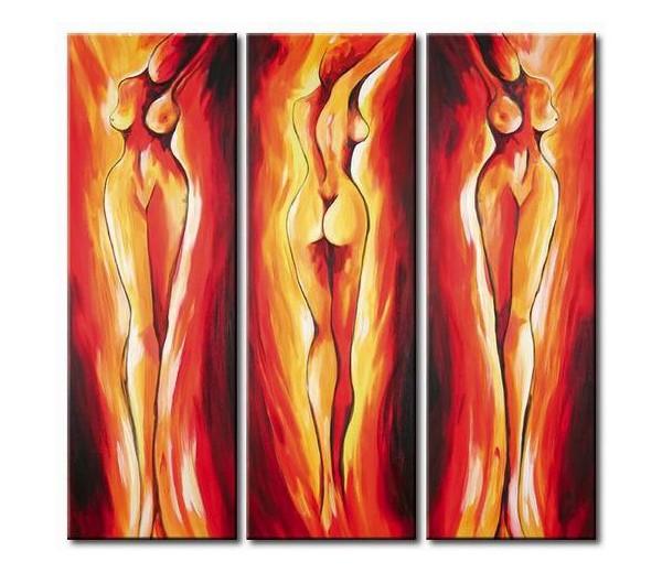 Abstract Figure Painting, Acrylic Canvas Paintings, Modern Wall Art Painting, Modern Contemporary Paintings-HomePaintingDecor
