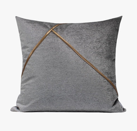 Modern Sofa Throw Pillows, Light Grey Abstract Contemporary Throw Pillow for Living Room, Large Decorative Throw Pillows for Couch-HomePaintingDecor