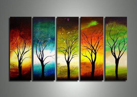 Large Acrylic Painting, Tree of Life Painting, Living Room Wall Art Paintings, Modern Contemporary Art, Tree Paintings-HomePaintingDecor
