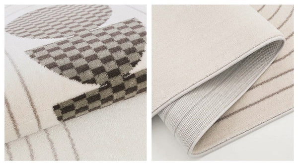 Simple Grey Geometric Rugs for Bedroom, Extra Large Modern Rug Ideas for Dining Room, Simple Modern Rug Placement Ideas for Living Room-HomePaintingDecor