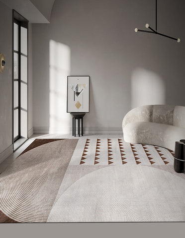 Contemporary Floor Carpets under Sofa, Modern Area Rug in Living Room, Bedroom Modern Rugs, Large Modern Rugs for Office-HomePaintingDecor