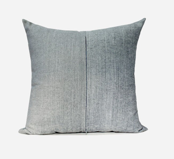 Grey Blue Decorative Throw Pillow for Couch, Large Square Pillows, Modern Sofa Pillows, Simple Modern Throw Pillows for Couch-HomePaintingDecor
