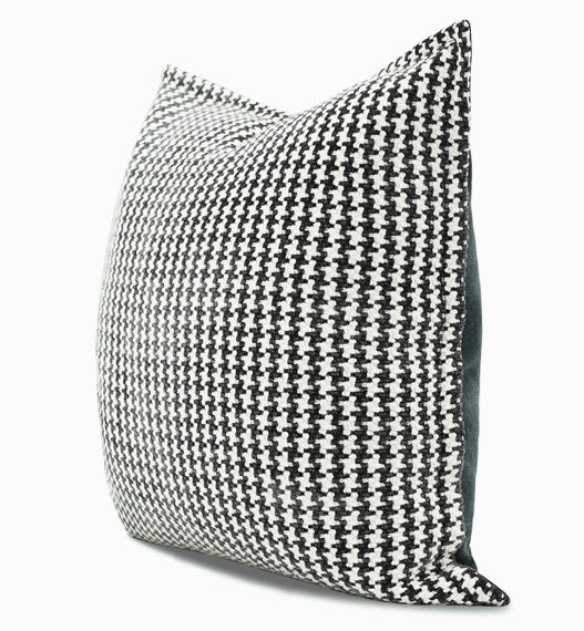 Chequer Modern Sofa Pillows, Large Black and White Decorative Throw Pillows, Contemporary Square Modern Throw Pillows for Couch, Abstract Throw Pillow for Interior Design-HomePaintingDecor
