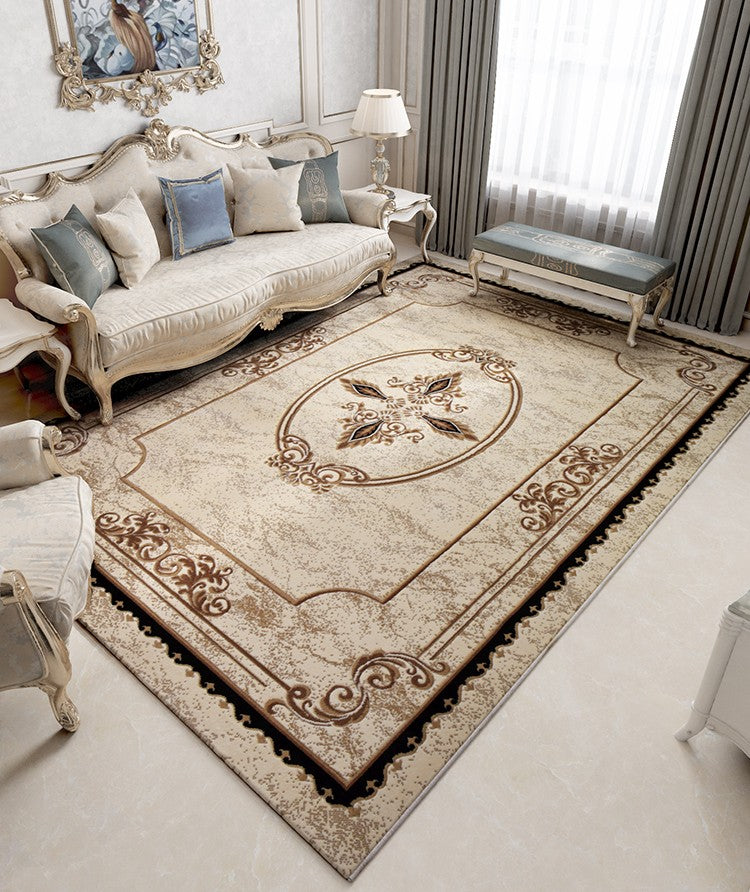 Modern Luxury Area Rugs for Living Room, Rustic Floor Carpets for Farmhouse, Thick and Soft Rugs under Coffee Table, Royal Modern Rugs for Bedroom-HomePaintingDecor