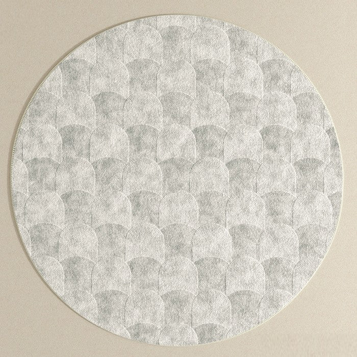 Contemporary Area Rugs for Bedroom, Round Area Rug for Dining Room, Coffee Table Rugs, Circular Modern Area Rug, Large Rugs for Living Room-HomePaintingDecor