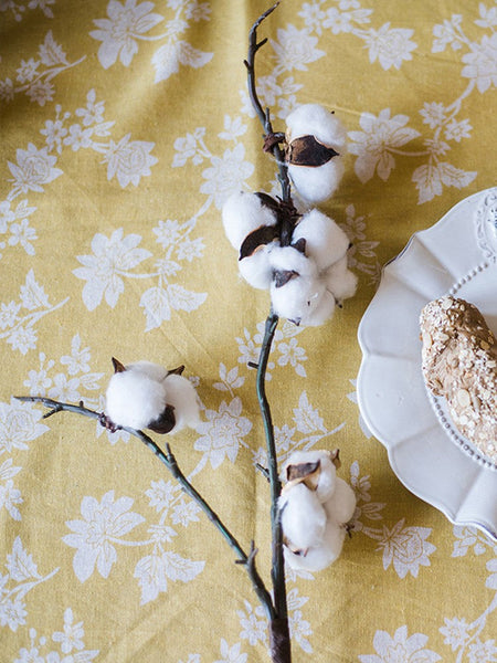 Cotton Branch, Table Centerpiece, Spring Artificial Floral for Dining Room, Bedroom Flower Arrangement Ideas, Simple Modern Flower Arrangement Ideas for Home Decoration-HomePaintingDecor