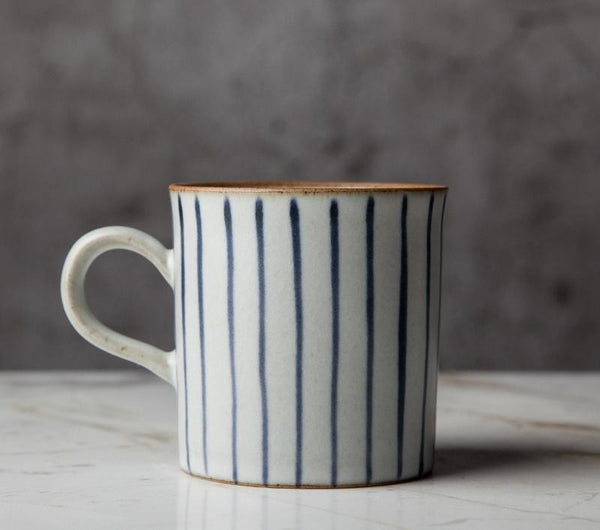 Latte Coffee Mug, Large Capacity Coffee Cup, Pottery Tea Cup, Handmade Pottery Coffee Cup-HomePaintingDecor