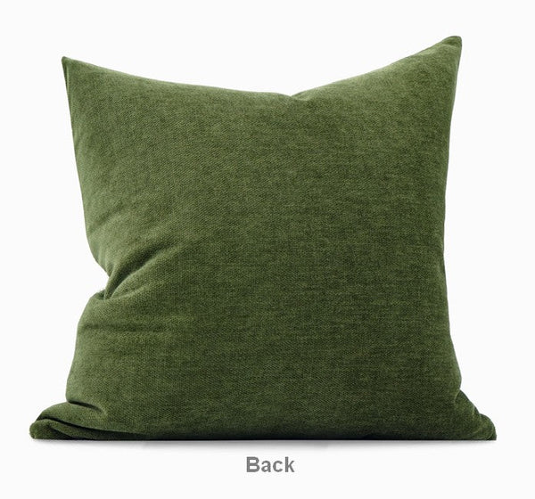 Green White Modern Sofa Pillows, Large Square Modern Throw Pillows for Couch, Simple Throw Pillow for Interior Design, Large Decorative Throw Pillows-HomePaintingDecor