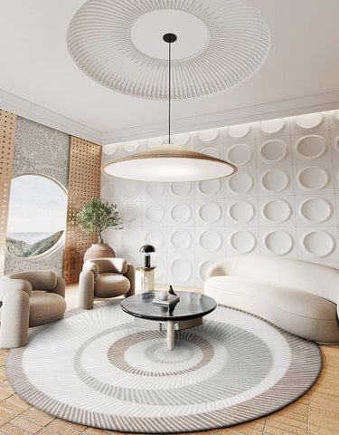 Modern Area Rugs under Coffee Table, Geometric Modern Rugs in Bedroom, Abstract Contemporary Area Rugs, Round Modern Rugs, Dining Room Area Rugs-HomePaintingDecor