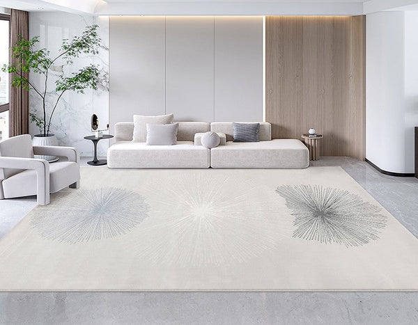 Simple Grey Modern Rugs for Office, Modern Living Room Rug Ideas, Large Geometric Rugs, Abstract Modern Rug Ideas for Bedroom, Contemporary Rugs for Dining Room-HomePaintingDecor
