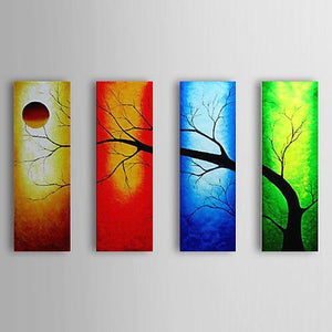 Bedroom Wall Paintings, Tree Painting, Moon Painting, Acrylic Painting Landscape, Bedroom Acrylic Paintings, Landscape Canvas Painting-HomePaintingDecor