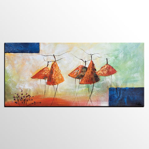 Acrylic Painting for Sale, Modern Wall Art Ideas, Contemporary Painting, Ballet Dancer Paintings, Paintings for Dining Room, Abstract Acrylic Painting-HomePaintingDecor