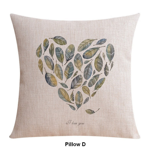Simple Decorative Pillow Covers, Decorative Sofa Pillows for Children's Room, Love Birds Throw Pillows for Couch, Singing Birds Decorative Throw Pillows-HomePaintingDecor