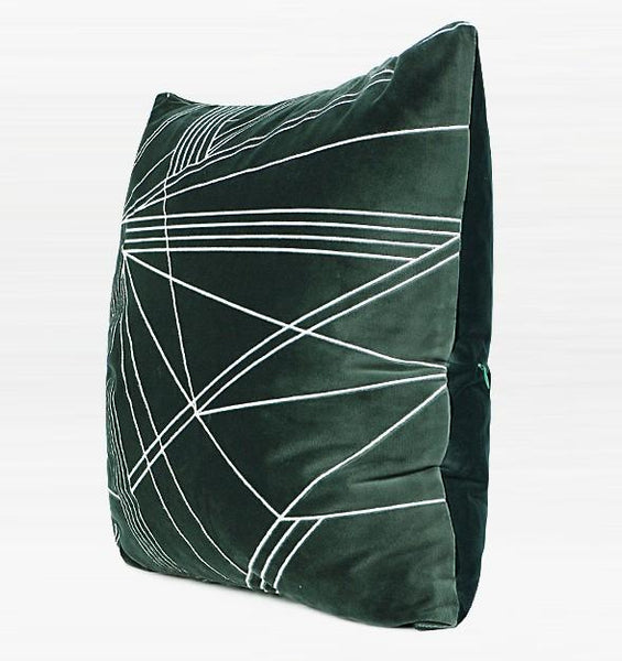 Modern Sofa Pillows, Dark Green Throw Pillows, Large Simple Modern Pillows, Decorative Pillows for Couch, Contemporary Throw Pillows-HomePaintingDecor
