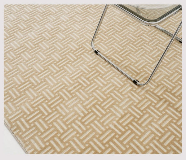 Simple Contemporary Wool Rugs, Modern Living Room Rug Ideas, Mid Century Wool Rugs for Dining Room, Large Modern Rug Placement Ideas for Bedroom-HomePaintingDecor
