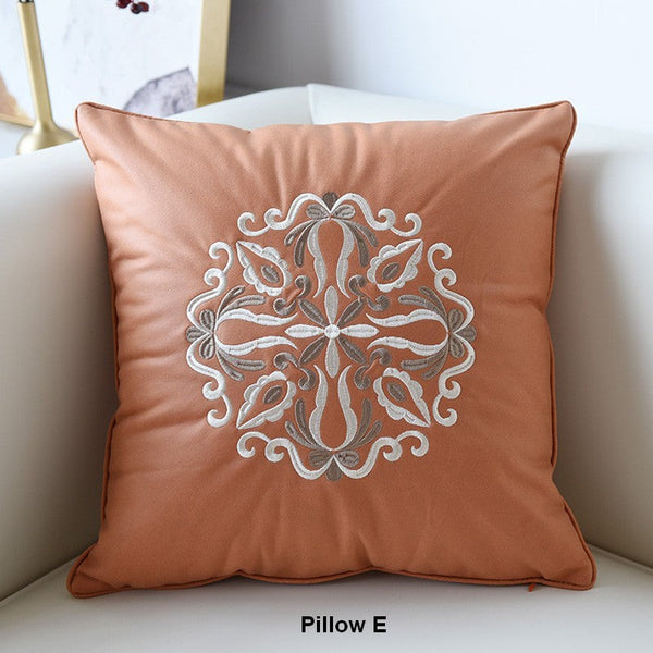 Large Decorative Pillows for Living Room, Modern Sofa Pillows, Flower Pattern Decorative Throw Pillows, Contemporary Throw Pillows-HomePaintingDecor